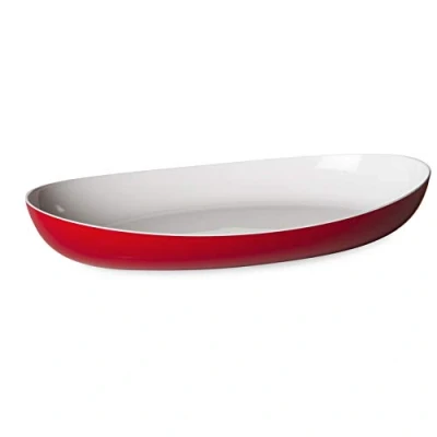 Image de Omada Design plat ou de 38 cm x 23 avec intérieur blanc et extérieur color, Ligne Trendy,Rouge