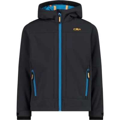 Image de CMP KID FIX HOOD Unisex Veste softshell pour enfants, Taille: 6a, Antracite/reef