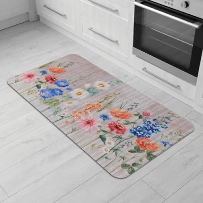 Image de Comart, Austin Tapis de Cuisine en Polyester imprimé, antidérapant, Printemps, 50 x 100 cm