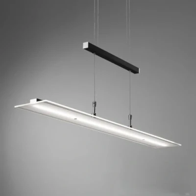 Image de B.K.Licht suspension LED, lustre filaire design, fonction dimmable pas besoin d&#039;un variateur, hauteur réglable, platine LED 20W intégrée, lumière blanche chaude