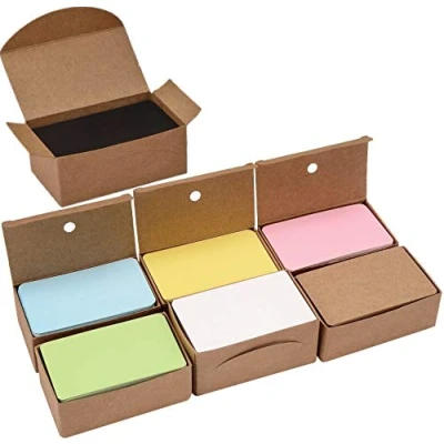 Image de KAHEIGN 700 Pièces Cartes En Papier Kraft, 7 Couleurs Vide Kraft Carte De Message Visite Mots Vocabulaire Fiches D&#039;étiquettes Cadeaux Bricolage