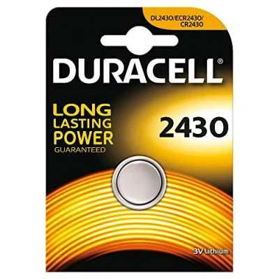 Image de DURACELL Lot de 5 Blisters 1 Pile Bouton Lithium Electronics CR 2430 3 Volt