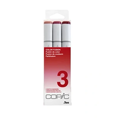 Image de Copic Sketch Set « Color Fusion 3 », Twin Marker avec Une Pointe de Largeur Moyenne et Brush ».