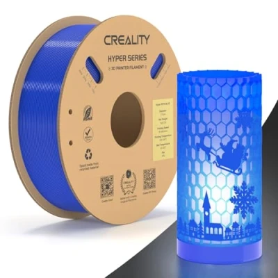 Image de Creality Filament Hyper PETG, Bleu 1.75mm PETG 1KG, Imprimante 3D Précision Dimensionnelle +/ 0.03mm, Matériaux d&#039;impression pour La Plupart des Imprimantes