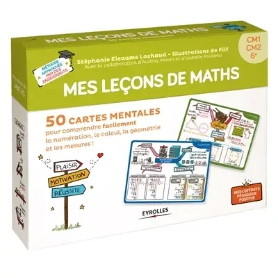 Image de Mes leçons de maths: 50 cartes mentales pour comprendre facilement la numération, le calcul, géométrie et les mesures ! CM1 C... Livre d’occasion