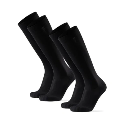Image de DANISH ENDURANCE Chaussettes de Contention 21 26 mmhg, Compression Optimale, Running &amp; Sport, Homme Femme, 1 ou 2 Paires, Noir 35 38