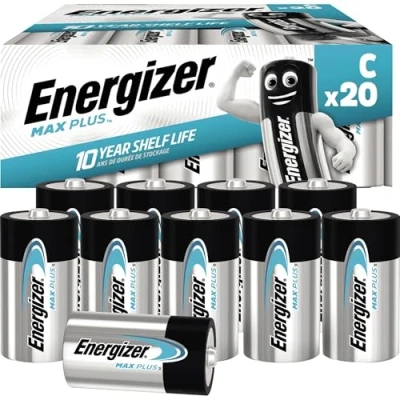 Image de Energizer Max Plus C Lot de 20 Piles alcalines