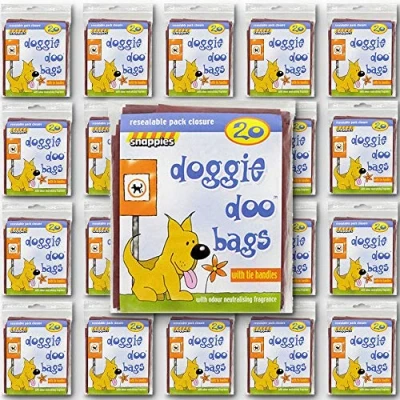 Image de Snappies Tidy Up Doggie Doo Lot de 20 sacs avec poignées à nouer