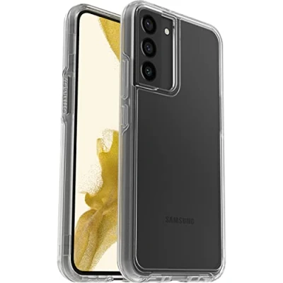 Image de OtterBox Symmetry Clear Coque pour Samsung Galaxy S22+, anti chute, protection fine, supporte 3 x plus de chutes que la norme militaire, antimicrobien, Transparent, Livré Sans Emballage