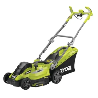Image de RYOBI Tondeuse à Gazon 1500W Ø36cm Ramassage et Mulching, Double Poignée Ergonomique Vertebrae, Rabatteur d’Herbe EasyEdge, 5 Hauteurs de Coupe RLM15E36H