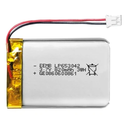 Image de EEMB Batterie Lithium polymère 3,7V 820mAh 653042 Rechargeable lipo avec connecteur JST VXI Blue Parrott vérifier la polarité de l&#039;équipement et du Avant l&#039;achat