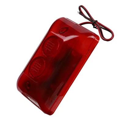 Image de Sonew Alarme Filaire sirène, Sirène stroboscopique Filaire, système d&#039;alarme de Protection 12V 15W, lumière Rouge Clignotante sonore 120dB pour la sécurité à Domicile