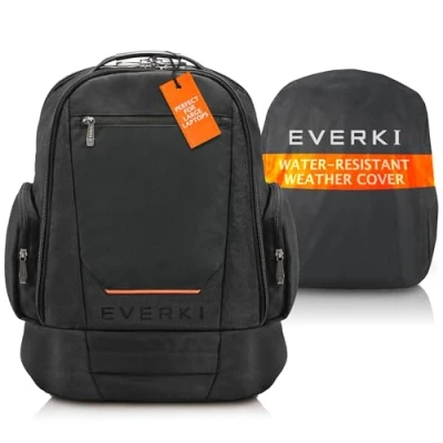 Image de Everki EKP117B Contem Pro 117 Sac à dos de jeu pour ordinateurs portables jusqu&#039;à 18&quot; (46cm) / consoles comme PS 5 et Xbox One X capacité 42l ,Noir