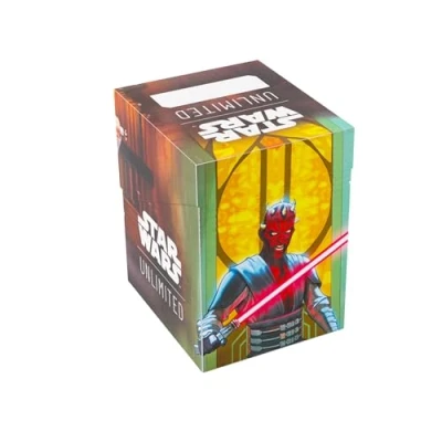 Image de Gamegenic Star Wars Unlimited Soft CRATE Full Color Printed &amp; Officially Licensed Durable Deck Box, Holds 60 Double Sleeved Cards, TCGs and LCGs, Obi Wan Kenobio/Darth Maul, Made by