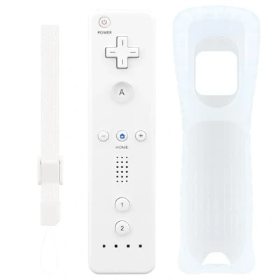 Image de OSTENT Capteur de mouvement Bluetooth Télécommande sans fil pour Nintendo Wii Console Couleur du jeu Blanc