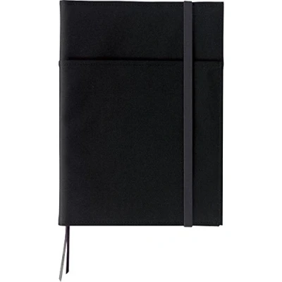 Image de Kokuyo Systemic Housse de cahier rechargeable avec titre bord Semi B5 (17,8 x 24,9 cm) Règle normale 35 lignes 40 feuilles Noir
