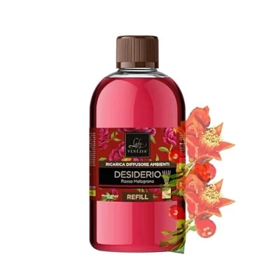 Image de Lady Venezia Recharge Diffuseur de Parfum Diffusseur Bâtonnet Ambiance Grenade 500 ML Aromathèrapie Made in Italy (Grenade)