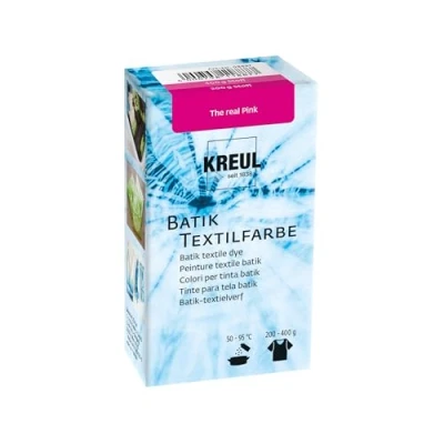 Image de Kreul 98537 Javana Batik Teinture textile 70 g en poudre de couleur The Real Pink pour teindre les textiles avec la technique Shibori