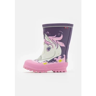 Image de Viking Jolly Unisex Bottes en caoutchouc purple/multicoloured pour enfants, Taille: 36, Purple/multi coloured Matière synthétique