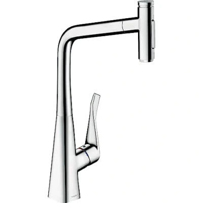 Image de hansgrohe Metris Select M71 Mitigeur de cuisine 320, avec douchette extractible 2 jets, chromé, 73820000