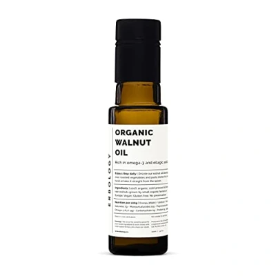 Image de Huile de Noix 100% Bio 100 ml Pressée à froid Qualité Alimentaire Supérieure Soutient la Santé Cognitive Directement Ferme Sans OGM Additifs ni Conservateurs le