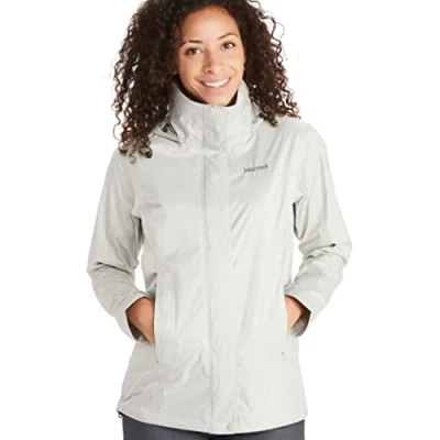 Image de Marmot Wm&#039;s Precip Eco Jacket Veste de pluie Hardshell, imperméable ultra léger, coupe vent, à l&#039;eau, Respirante Femme Platinum FR: S (Taille Fabricant: S)
