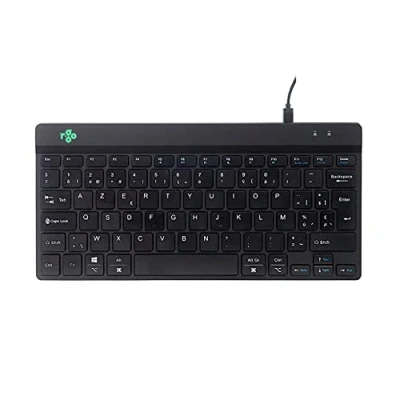 Image de R Go Tools clavier ergonomique compact Break, avec logiciel de pause, AZERTY (BE), filaire, noir Neuf