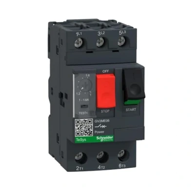 Image de Schneider Electric TeSys GV2ME disj. moteur 1..1,6A 3P 3d déclencheur magnéto thermique GV2ME06