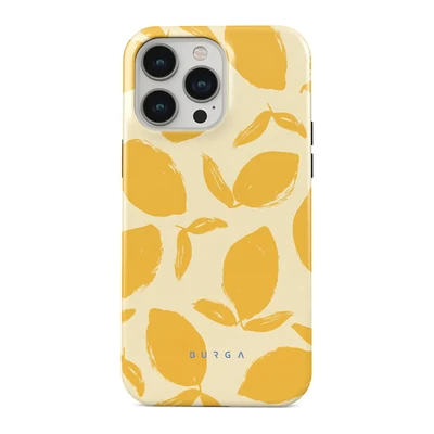Image de Coque pour iPhone 14 Pro MagSafe Tough Antichocs Modèle Lemon Tart Burga Jaune