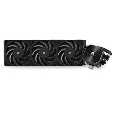 Image de Thermalright Frozen Edge 360 Black Refroidisseur d&#039;eau pour processeur, avec ventilateurs PWM, vitesse de la pompe 3300 tr/min, roulement S FDB AMD AM4/AM5, Intel