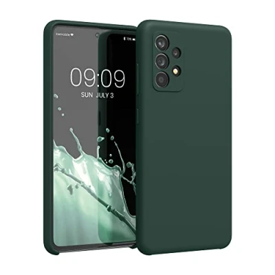 Image de kwmobile Housse Compatible avec Samsung Galaxy A52 / 5G A52s Coque de téléphone Protection Souple en TPU Silicone Vert Mousse