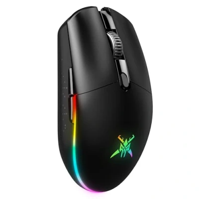 Image de TECKNET Souris sans Fil Gamer, Rechargeable 8000 DPI Gaming, Double Mode 2,4G et Filaire, 6 Modes RGB, PC avec Boutons Programmables, Compatible Windows XP/11/10/8/7