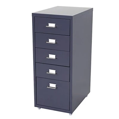 Image de Caisson à roulettes Boston T851 5 tiroirs acier gris foncé