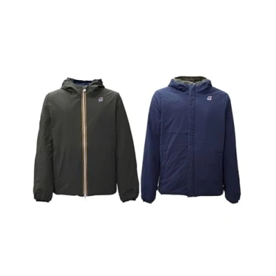 Image de K Way Veste imperméable homme Jacques Warm (réversible) (S), Vert Nerastro Bleu médiéval