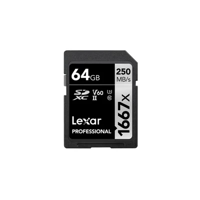 Image de Lexar SDXC, 64 GB Go UHS II Classe 10 Neuf