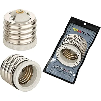 Image de ISOLATECH 1pc E40 à E27 douille d&#039;adaptateur pour de lampe LED convertisseur lampes économie d&#039;énergie (max. 250V/2A) ampoules cuisine salle bain résistant la chaleur