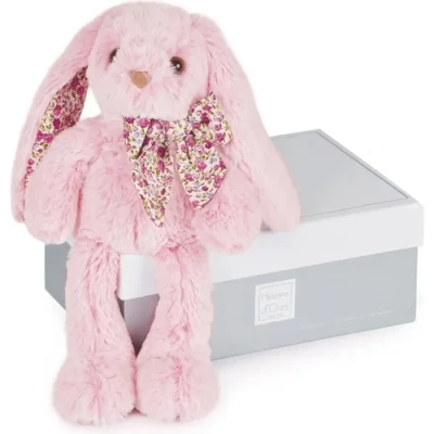 Image de Histoire d&#039;Ours Peluche Lapin Copains Câlins Boîte Cadeau Rose Tendre 50 Cm Idée de Naissance et Anniversaire Fille Garçon ‎HO2436