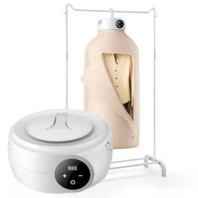 Image de VEVOR Draagbare wasdroger, droogtas, PTC verwarming en LED display, 600 W