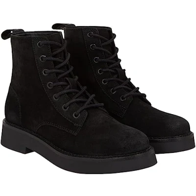 Image de Tommy Jeans Femme Bottes Mid Boot Lace Up Bottines, Noir (Black), 38 EU