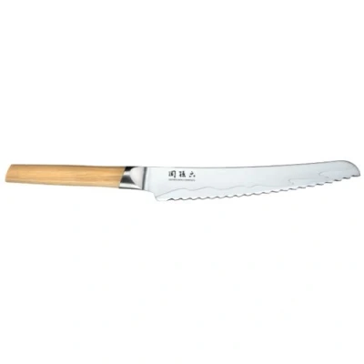 Image de KAI Seki Magoroku Composite Couteau à Pain 23,0 cm Acier Inoxydable SUS420J2 56 HRC/Acier VG 10 61 HRC Bois de Pakka Grain léger fabriqué la Main au Japon Soie complète