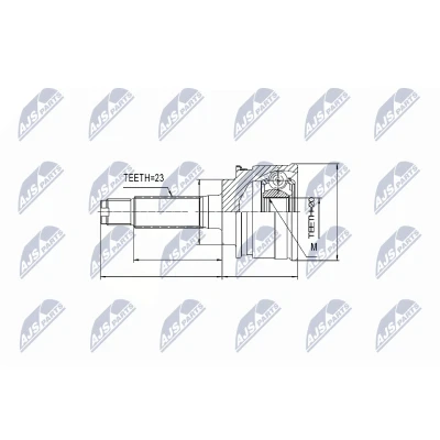 Image de Jeu de joints, arbre transmission NTY NPZ SU 009