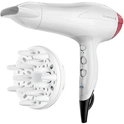 Image de Remington Sèche cheveux Ionique [Puissant &amp; Résistant] Pro Air Turbo (2400W, Moteur puissant et durable, 3 températures/ 2 vitesses, Function Turbo, Frais, Concentrateur, Diffuseur) D5226
