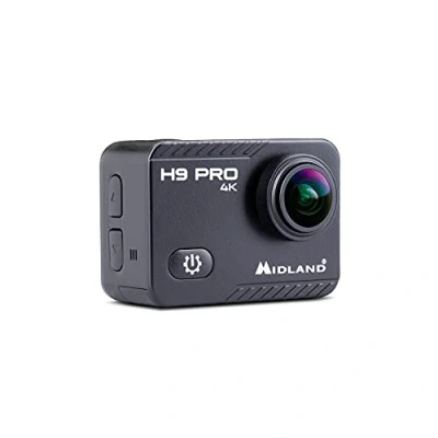 Image de Midland H9 Pro Action Camera, Caméra 4K Ultra Fine et Étanche, pour Vlogging, Grand Angle, App Wi FI, 20 MP, Batterie Li ION, Écran LCD Tactile