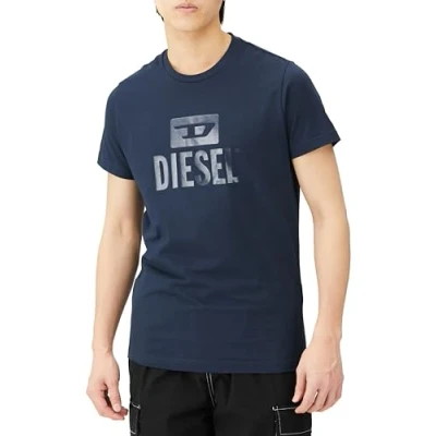 Image de Diesel T shirt à col rond pour homme Diego ton sur ton, taille : M Bleu,
