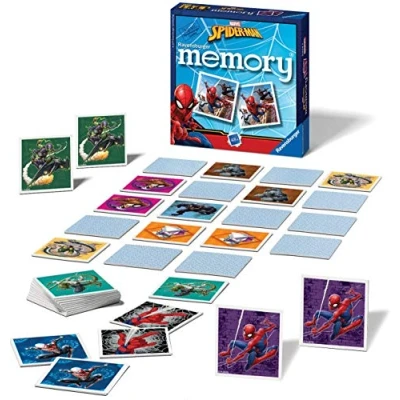 Image de Ravensburger Marvel Spiderman Mini Memory Game Matching Picture Snap Pairs For Kids Age 3 Years and Up