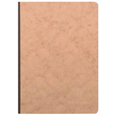 Image de Clairefontaine 79543C Collection Age Bag Un Carnet Cousu Dos Toilé Tabac A5 14,8x21 cm 192 Pages DOT Papier Blanc 90 g Couverture Carte Lustrée Grain Cuir