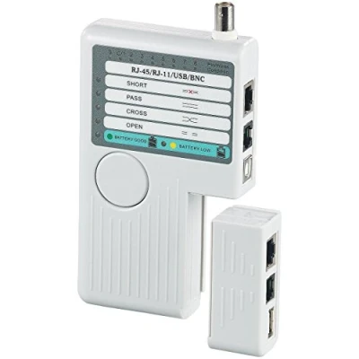 Image de 7Links Testeur de câbles 4 en 1 pour RJ 45, 11, USB A+B, BNC