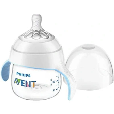 Image de Philips Polypropylène (PP) Avent SCF262/06 Biberon evolutif Natural 150 ml avec capuchon de protection + tétine douce débit moyen 4 Mois+