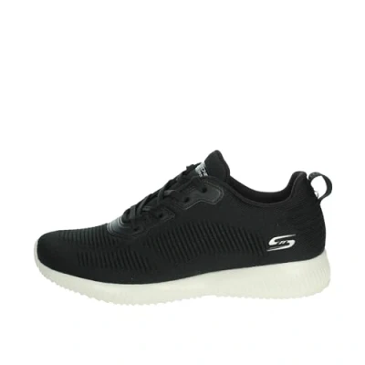 Image de Skechers Bobs Squad Tough Talk, Baskets Femme, Noir (Black White Engineered Knit Blk), 40 EU