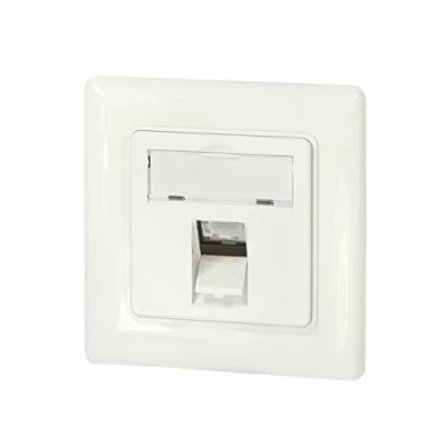 Image de Logilink NK4053 Boîtier encastrable pour 1 Module Keystone, Design Compatible, Blanc Pur (RAL 9010), Port